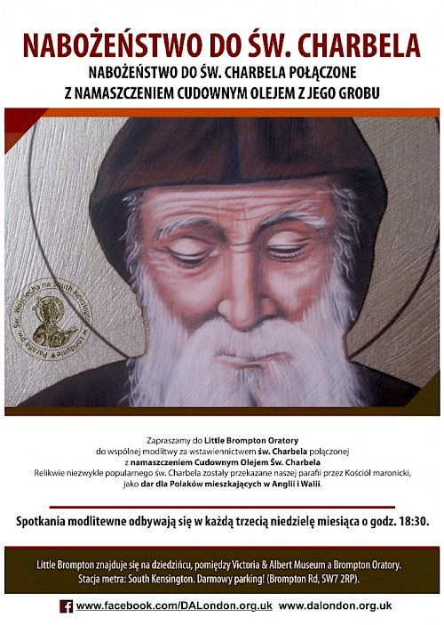 Nabożeństwo do&nbsp;św. Szarbela i&nbsp;namaszczenie cudownym olejem z&nbsp;jego grobu