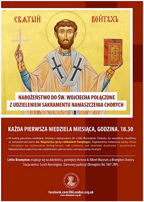 Nabożeństwo do&nbsp;św. Wojciecha połączone z&nbsp;ucałowaniem jego relikwii