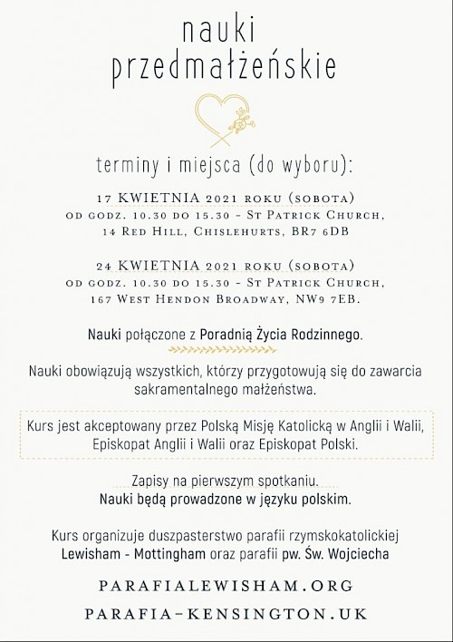 KURS PRZEDMAŁŻEŃSKI