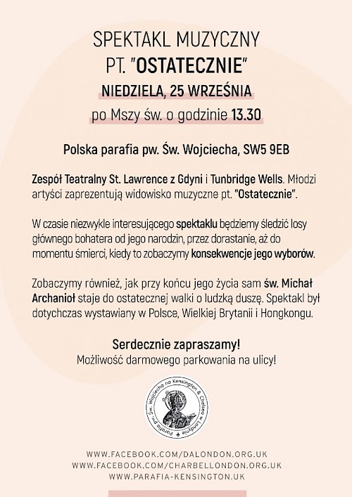 SPEKTAKL "OSTATECZNIE" - JUŻ 25 WRZEŚNIA!