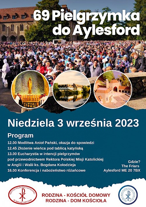 69. Pielgrzymka do&nbsp;Aylesford - 3 września 2023