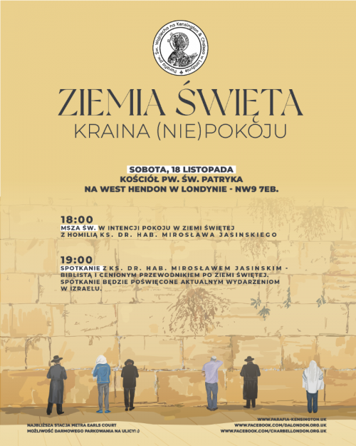 ZIEMIA ŚWIĘTA – KRAINA (NIE)POKOJU - MODLITWA i&nbsp;SPOTKANIE