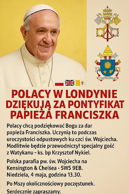 POLACY DZIĘKUJĘ ZA&nbsp;PONTYFIKAT PAPIEŻA FRANCISZKA